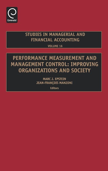 Book cover image for Performance Measurement and Management Control ISBN: 9780762313655