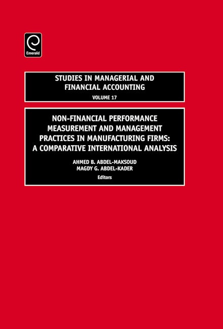 Book cover image for Non-Financial Performance Measurement and Management Practices in Manufacturing Firms ISBN: 9780762314034
