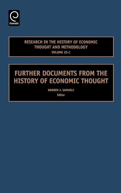 Book cover image for Further Documents from the History of Economic Thought ISBN: 9780762314249