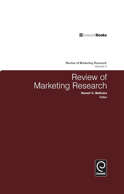 Book cover image for Review of Marketing Research ISBN: 9780765613066