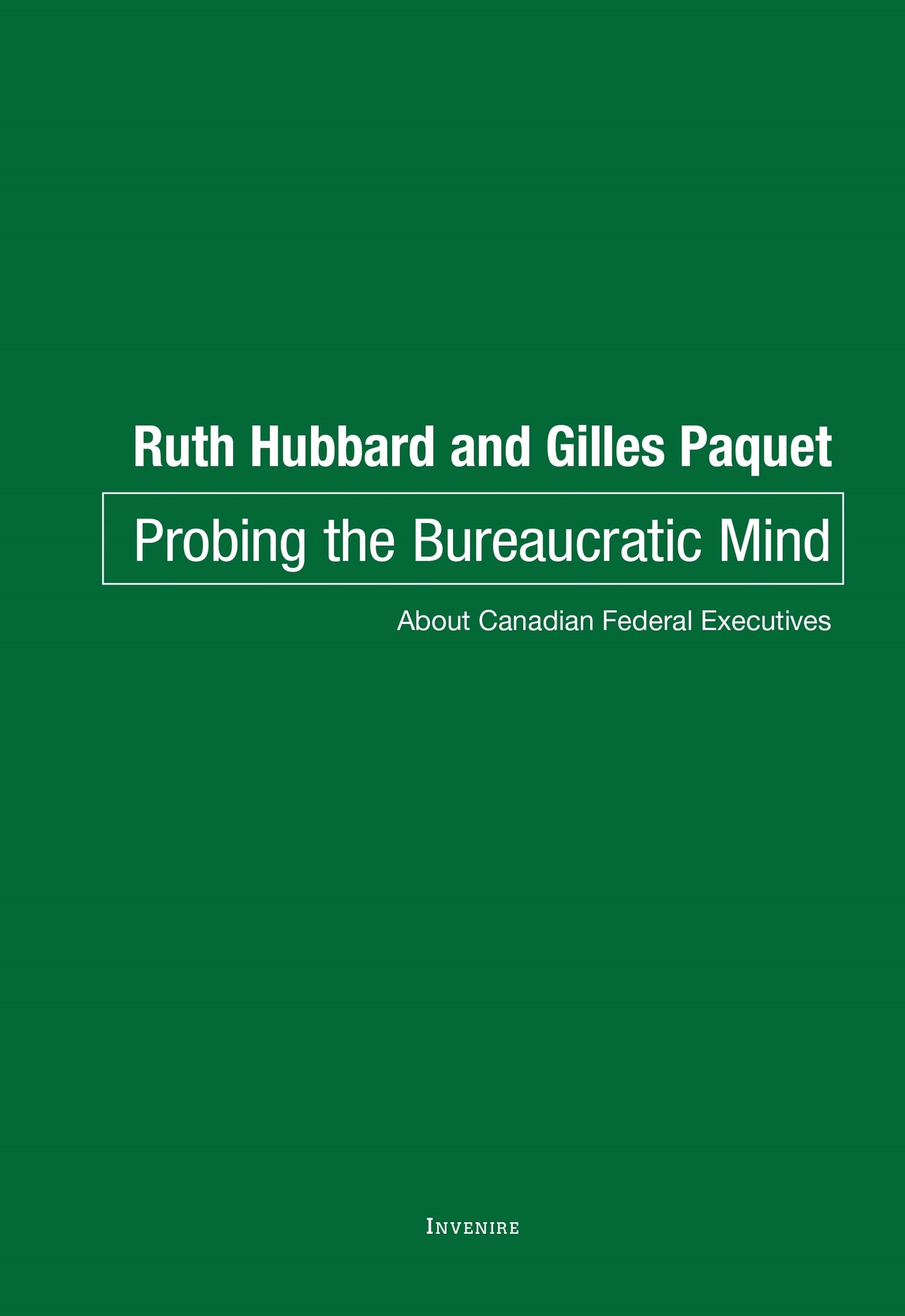 Cover image for Probing the Bureaucratic Mind ISBN 9780776638522