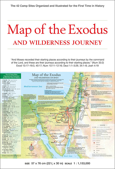 Cover image for Map of the Exodus and Wilderness Journey, isbn: 9780794606442