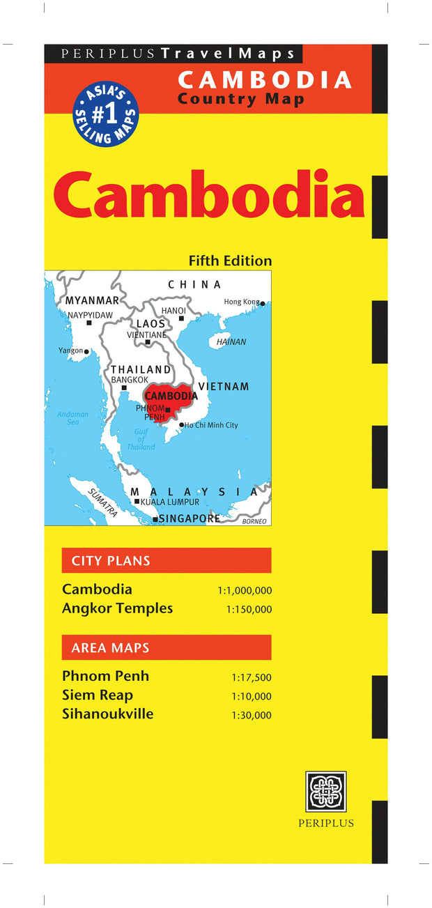 Cover image for Cambodia Travel Map Fifth Edition, isbn: 9780794607302