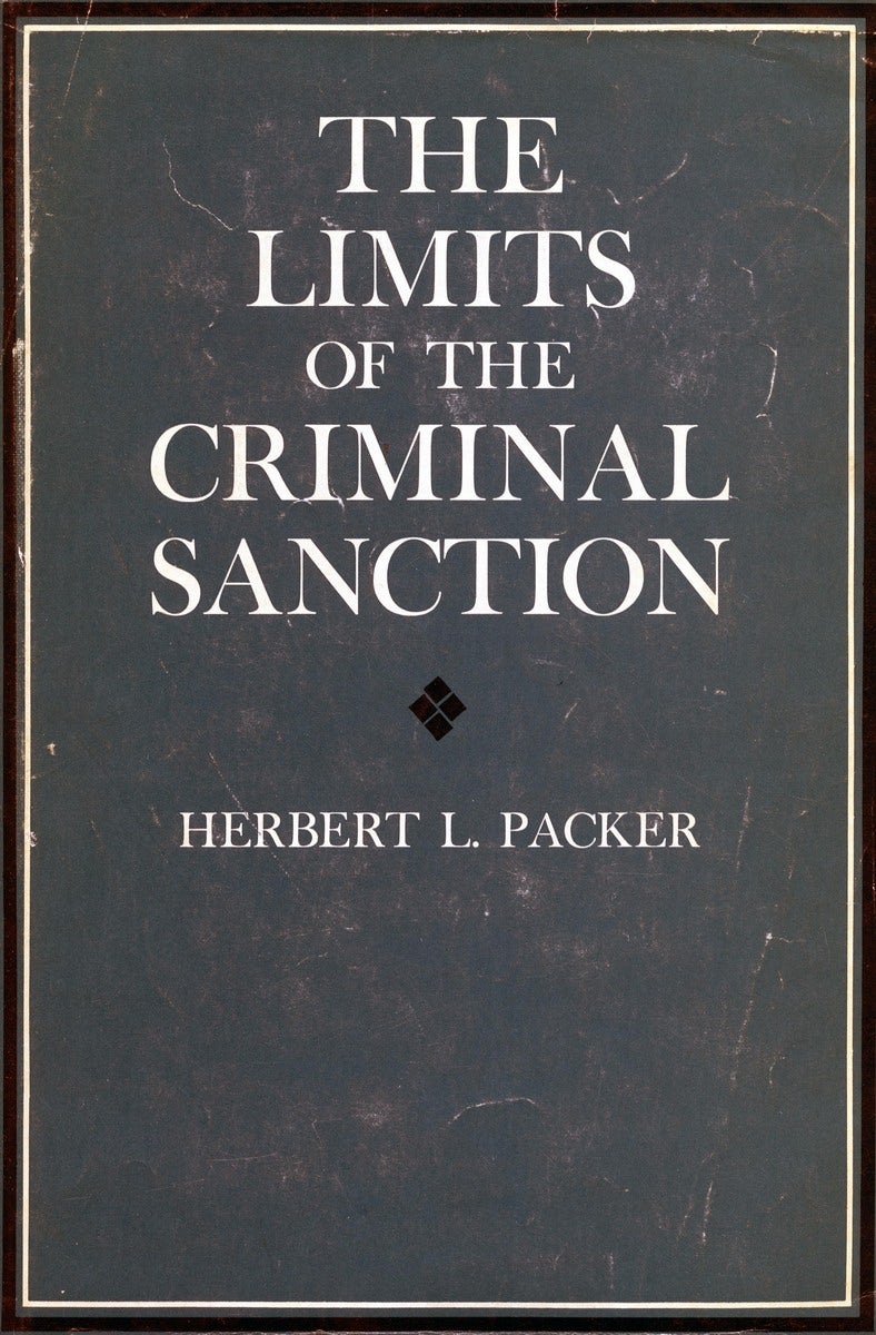 Book cover image for The Limits of the Criminal Sanction ISBN: 9780804708999