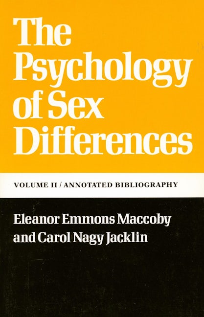Book cover image for The Psychology of Sex Differences ISBN: 9780804709750