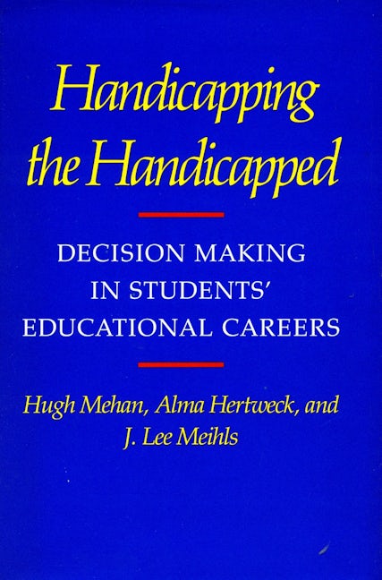 Book cover image for Handicapping the Handicapped ISBN: 9780804713047