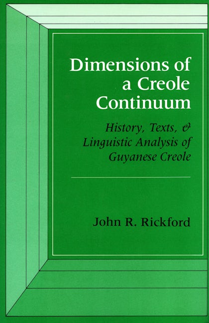 Book cover image for Dimensions of a Creole Continuum ISBN: 9780804713771