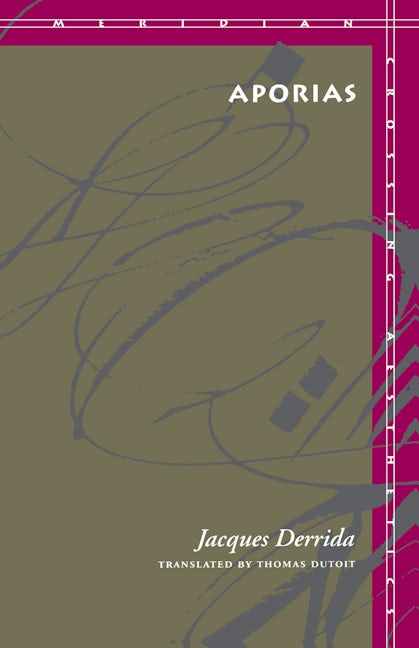 Book cover image for Aporias ISBN: 9780804722520
