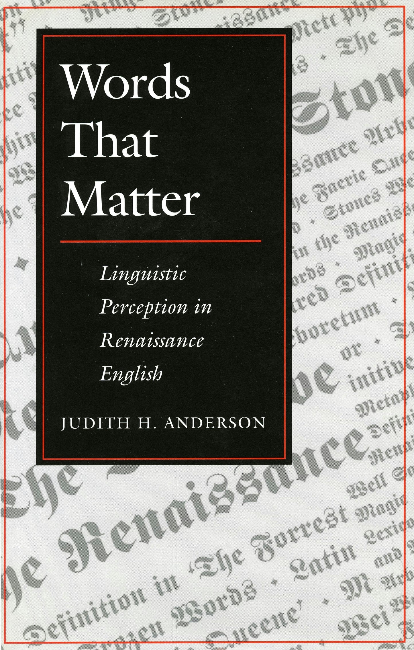 Book cover image for Words That Matter ISBN: 9780804726313
