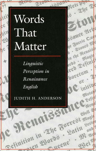 Cover image for Words That Matter, isbn: 9780804726313