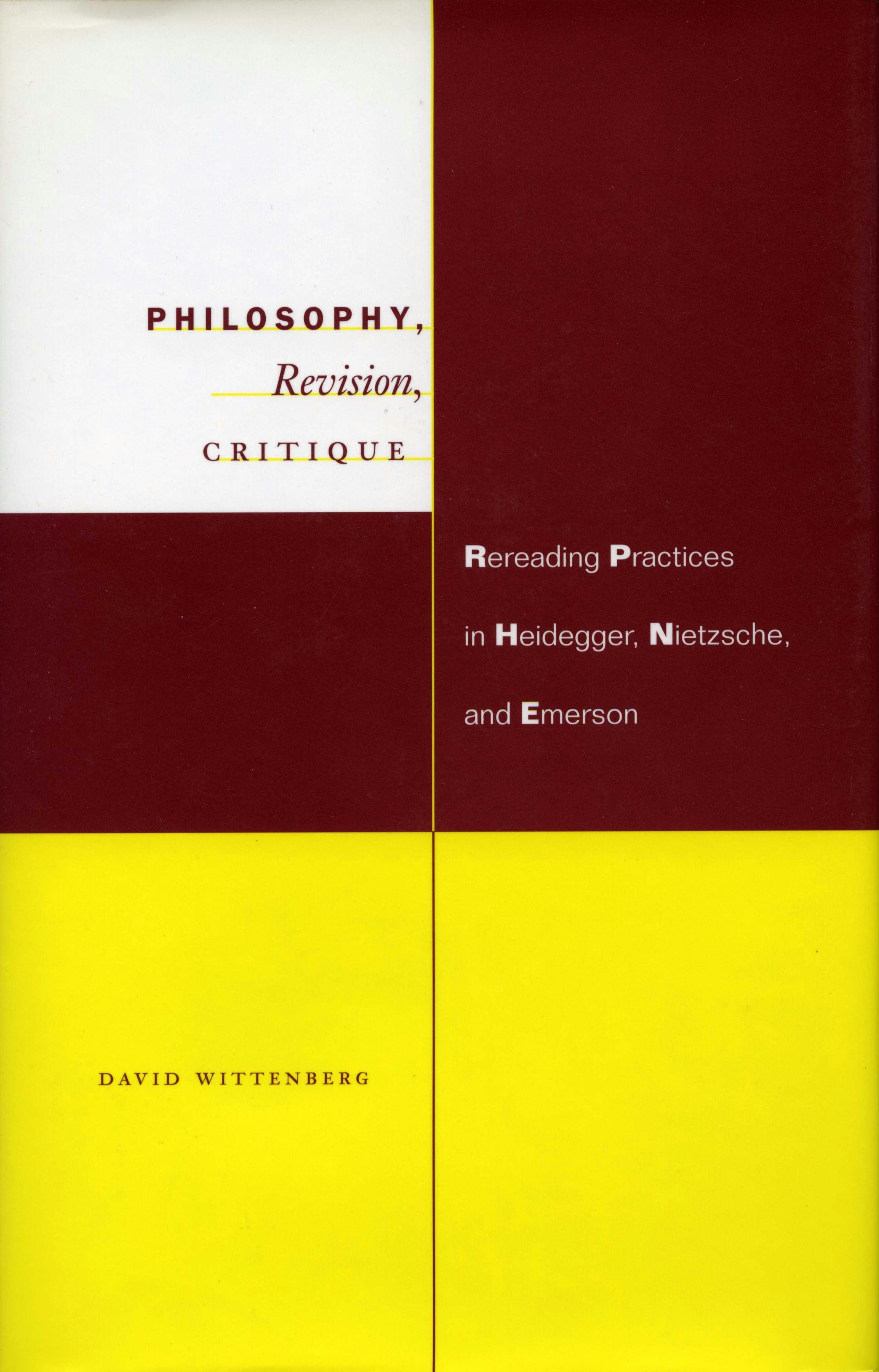 Book cover image for Philosophy, Revision, Critique ISBN: 9780804734158