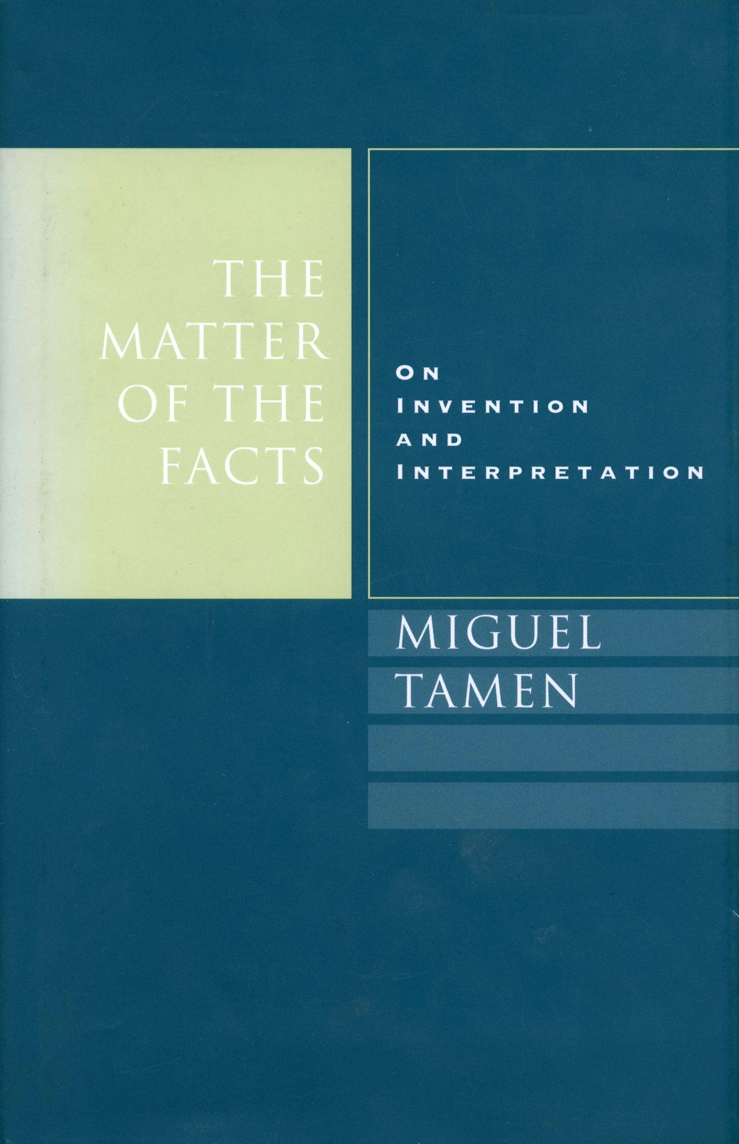 Book cover image for The Matter of the Facts ISBN: 9780804734325