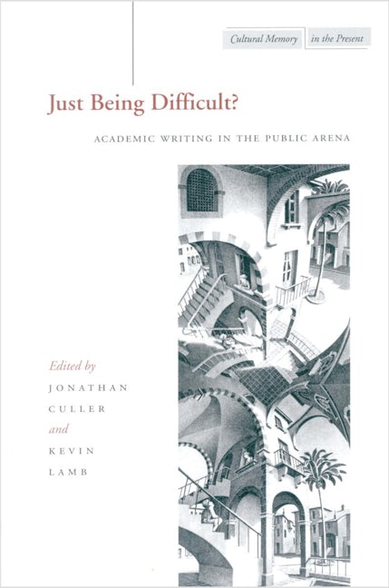 Book cover image for Just Being Difficult? ISBN: 9780804747103