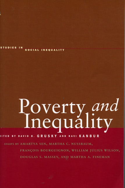 Book cover image for Poverty and Inequality ISBN: 9780804748438