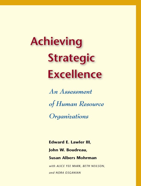 Book cover image for Achieving Strategic Excellence ISBN: 9780804753319