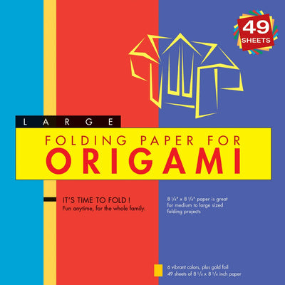 Cover image for Folding Paper for Origami - Large 8 1/4" - 49 Sheets, isbn: 9780804817554