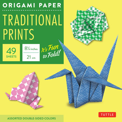 Cover image for Origami Paper - Traditional Prints - 8 1/4" - 49 Sheets, isbn: 9780804838030