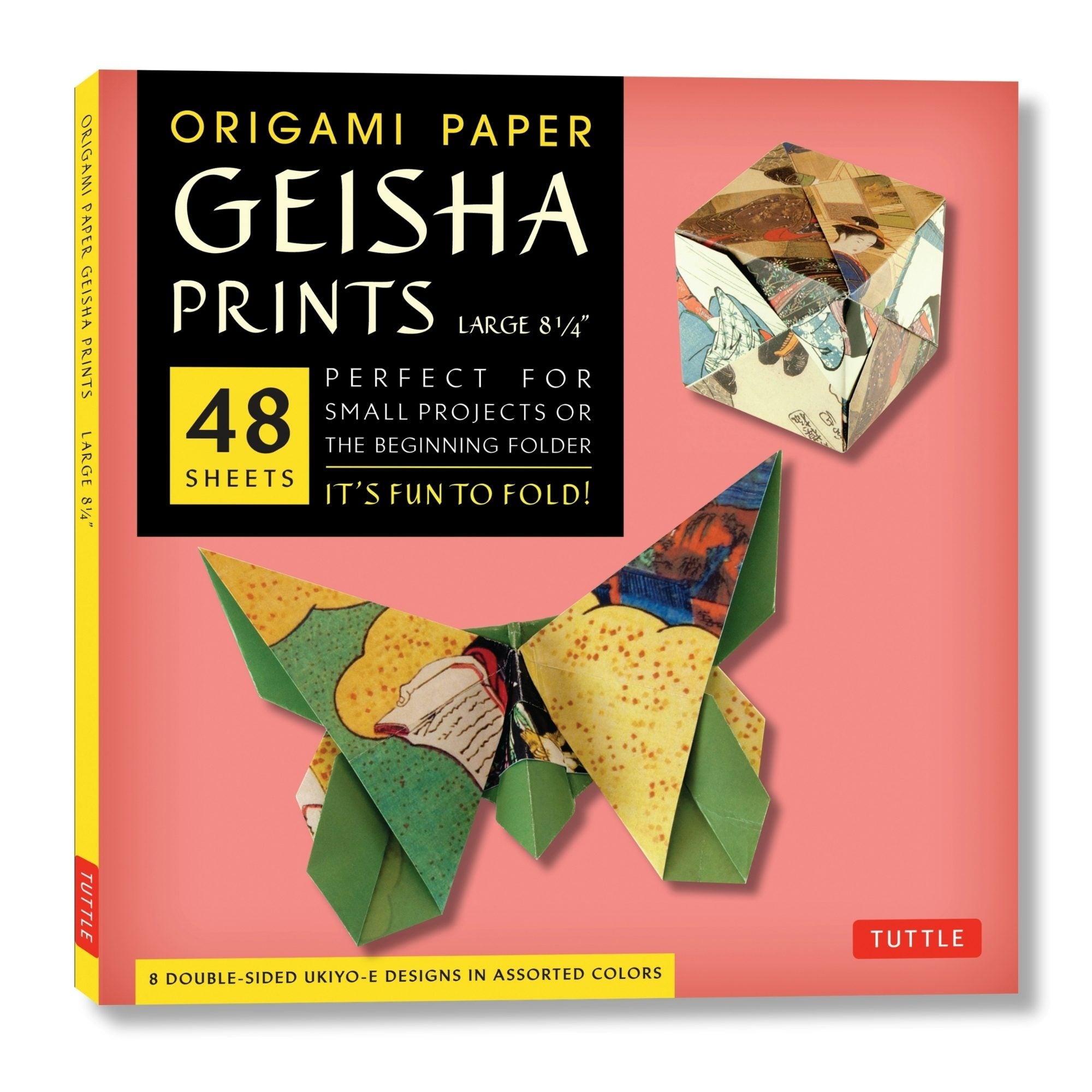 Book cover image for Origami Paper - Geisha Prints - Large 8 1/4" - 48 Sheets ISBN: 9780804844802
