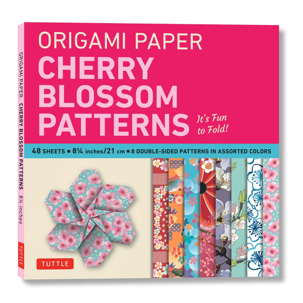 Cover image for Origami Paper- Cherry Blossom Patterns Large 8 1/4" 48 sh, isbn: 9780804844840