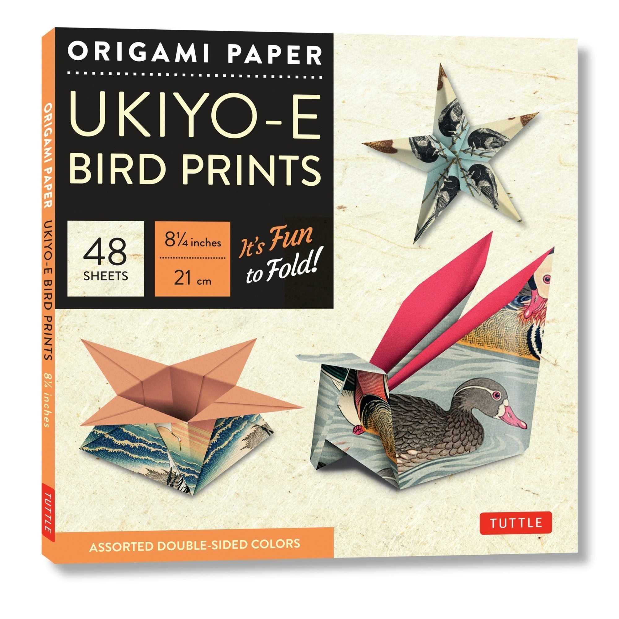 Book cover image for Origami Paper - Ukiyo-e Bird Prints - 8 1/4" - 48 Sheets ISBN: 9780804844871