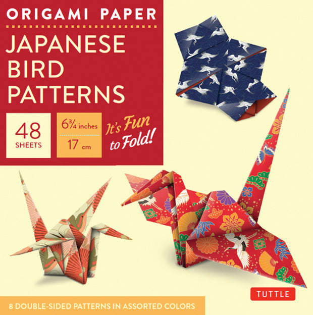 Cover image for Origami Paper - Japanese Bird Patterns - 6 3/4" - 48 Sheets, isbn: 9780804844888