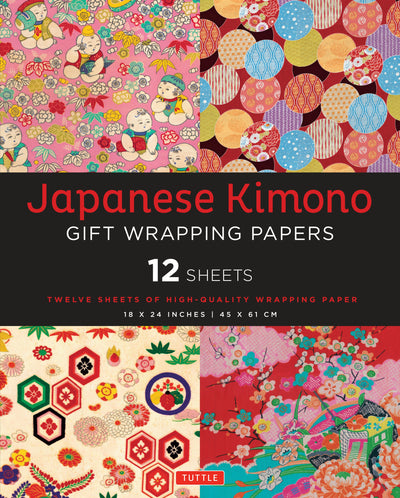 Cover image for Japanese Kimono Gift Wrapping Papers - 12 Sheets, isbn: 9780804845489