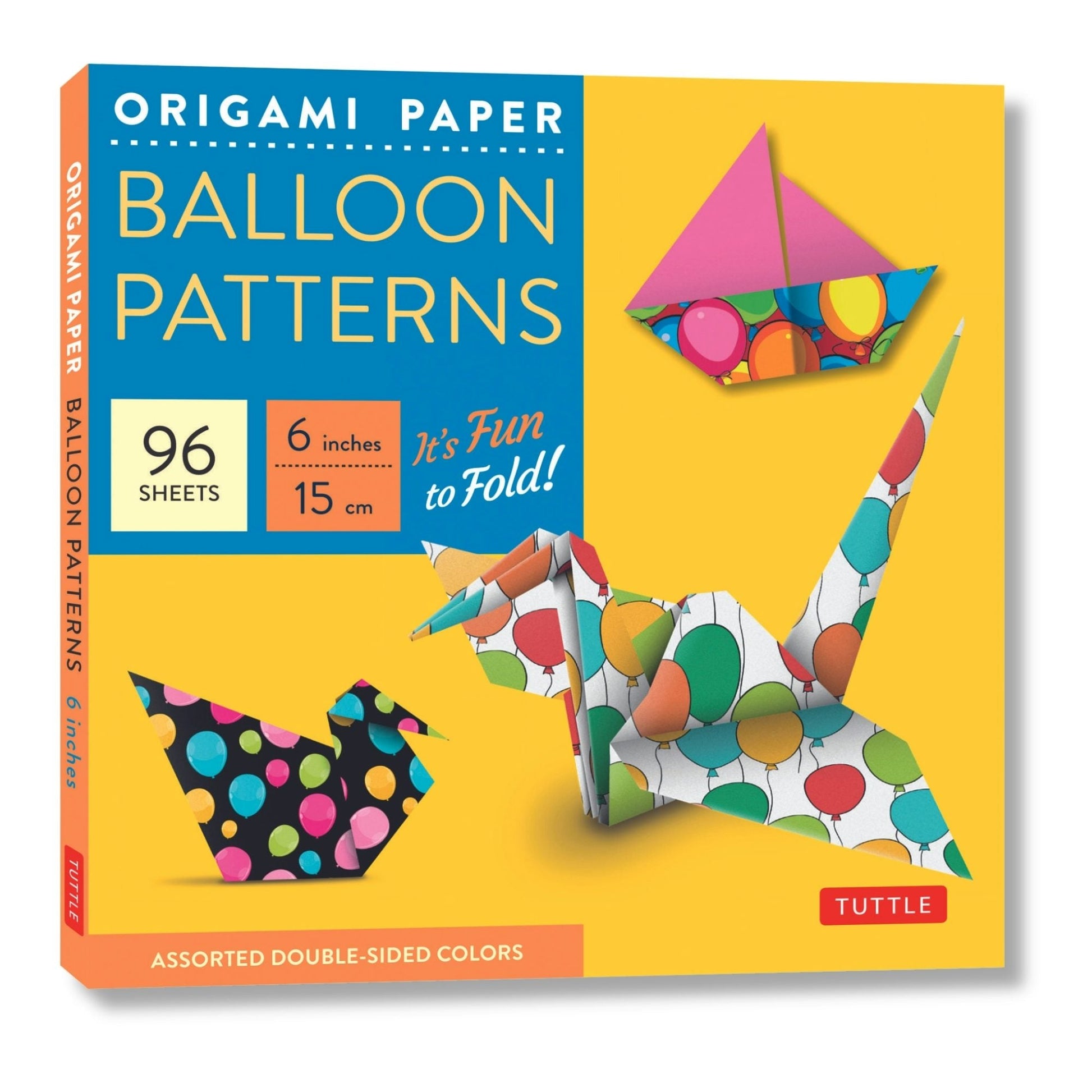 Origami Paper - Balloon Patterns - 6" - 96 Sheets