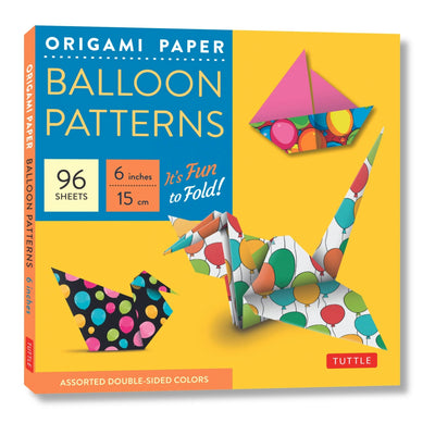 Cover image for Origami Paper - Balloon Patterns - 6" - 96 Sheets, isbn: 9780804846356