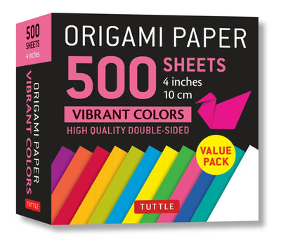 Cover image for Origami Paper 500 sheets Vibrant Colors 4" (10 cm), isbn: 9780804851572