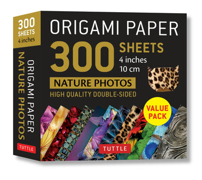 Cover image for Origami Paper 300 sheets Nature Photo Patterns 4" (10 cm), isbn: 9780804852081