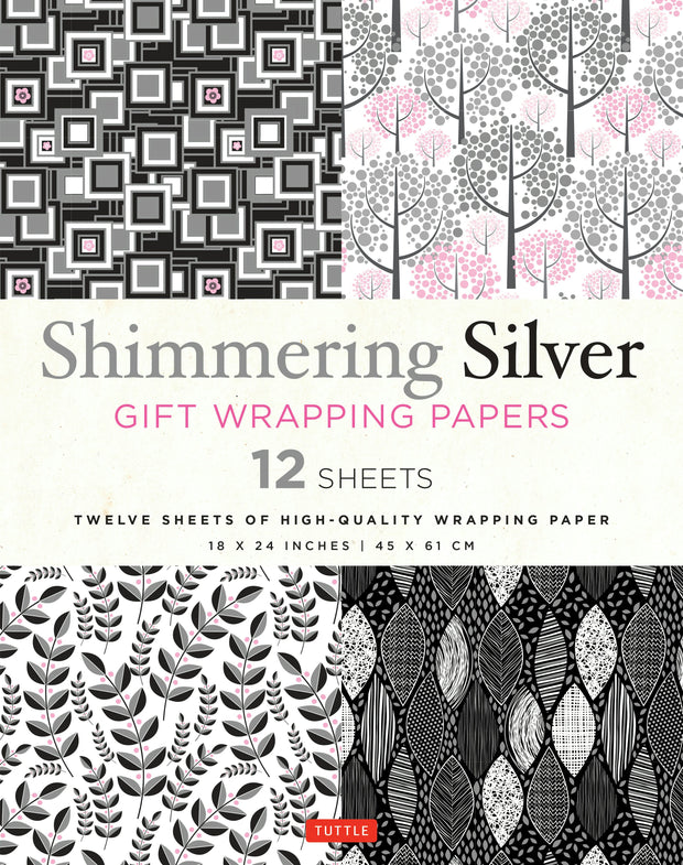Cover image for Shimmering Silver Gift Wrapping Papers - 12 Sheets, isbn: 9780804852135