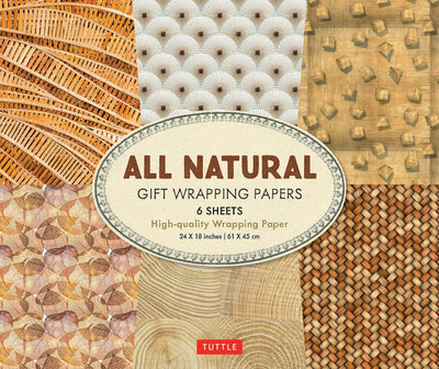 Cover image for All Natural Gift Wrapping Papers 6 sheets, isbn: 9780804852227