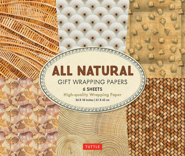 Cover image for All Natural Gift Wrapping Papers 6 sheets, isbn: 9780804852227