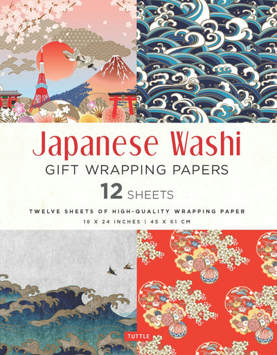 Cover image for Japanese Washi Gift Wrapping Papers - 12 Sheets, isbn: 9780804852333