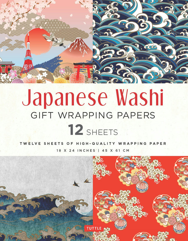 Cover image for Japanese Washi Gift Wrapping Papers - 12 Sheets, isbn: 9780804852333
