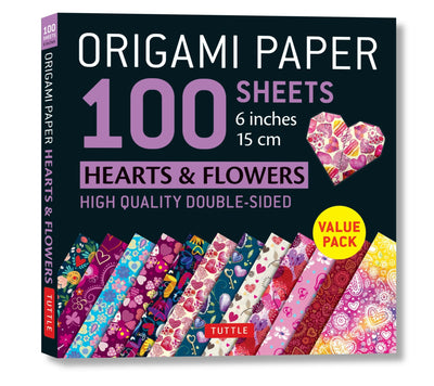 Cover image for Origami Paper 100 sheets Hearts & Flowers 6" (15 cm), isbn: 9780804852456