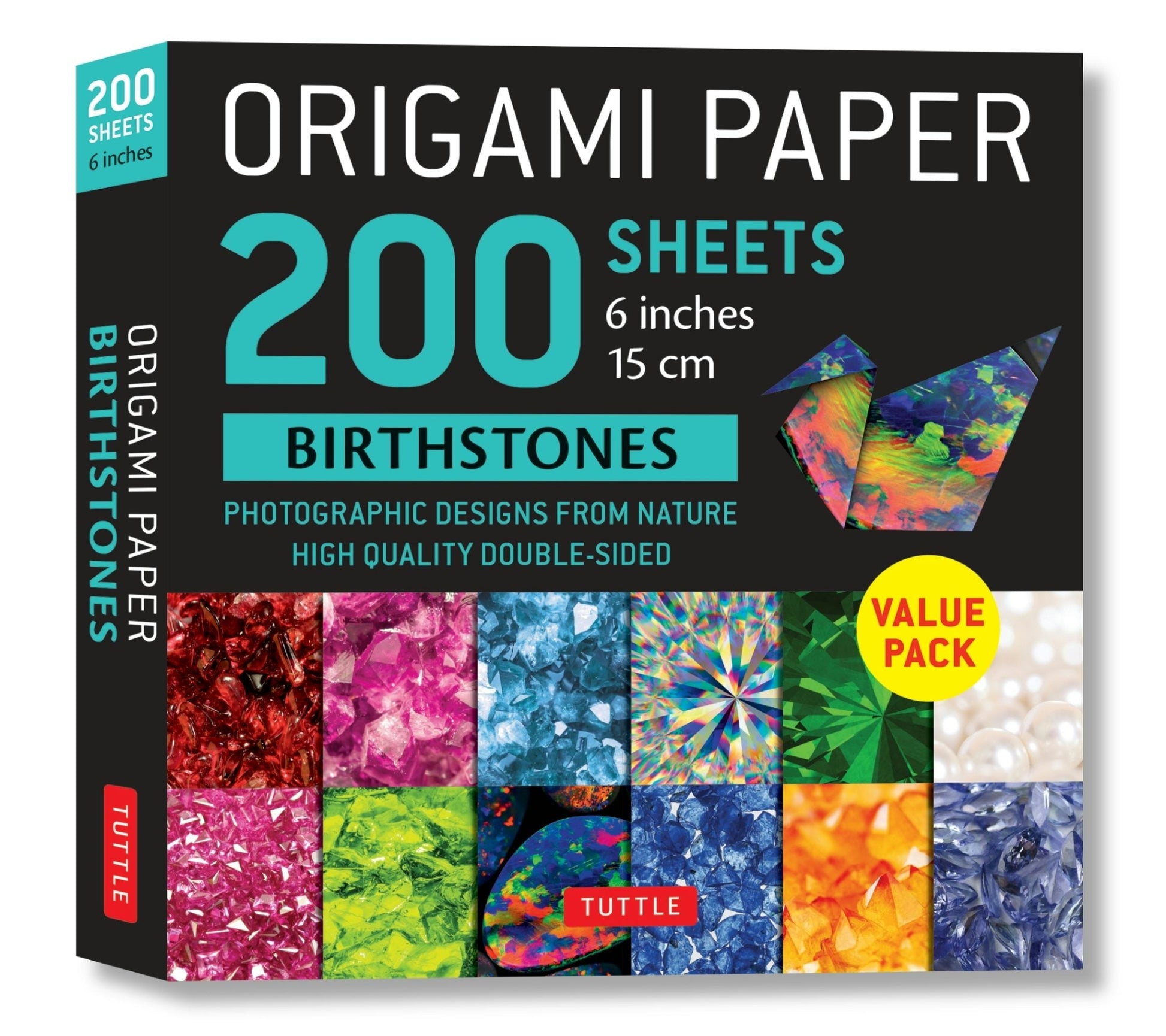 Origami Paper 200 sheets Birthstones 6" (15 cm)