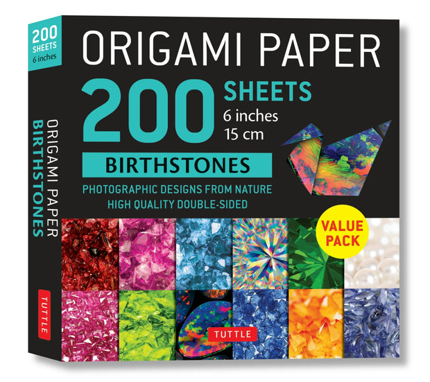 Cover image for Origami Paper 200 sheets Birthstones 6" (15 cm), isbn: 9780804853200