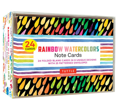 Cover image for Rainbow Watercolors Note Cards, 24 Blank Cards, isbn: 9780804854238
