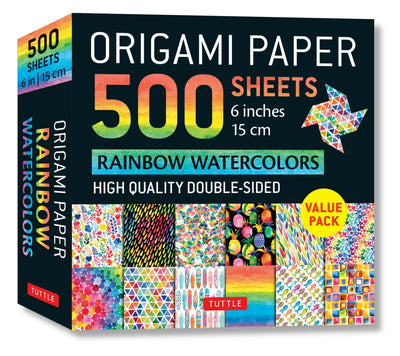 Cover image for Origami Paper 500 sheets Rainbow Watercolors 6" (15 cm), isbn: 9780804854252