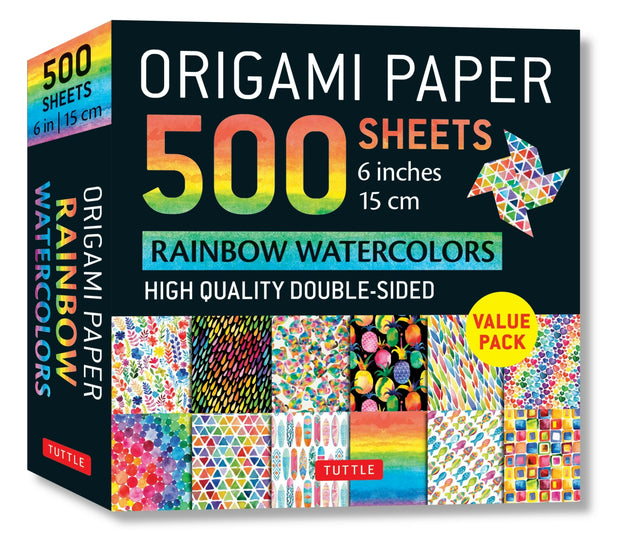 Cover image for Origami Paper 500 sheets Rainbow Watercolors 6" (15 cm), isbn: 9780804854252