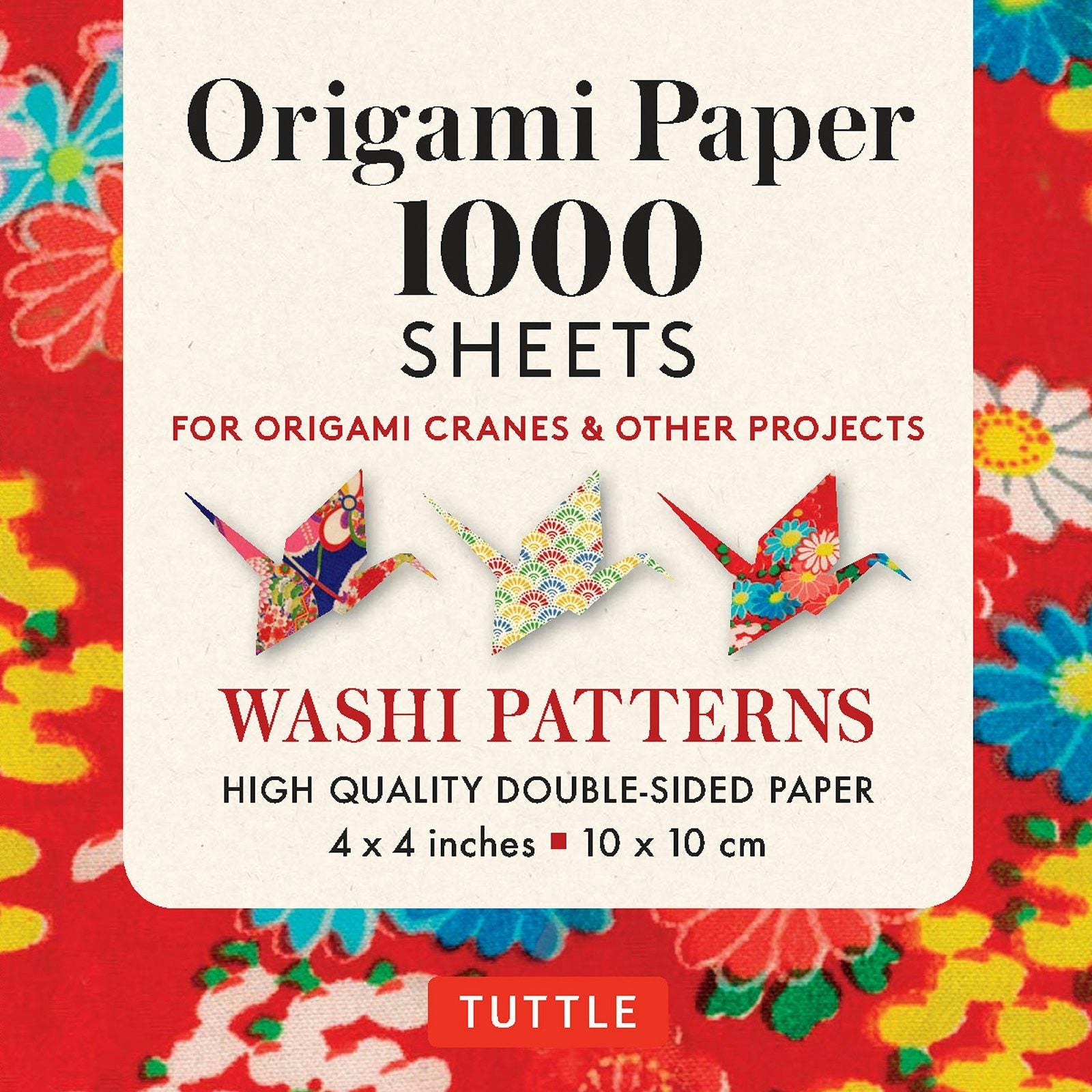 Book cover image for Origami Paper Washi Patterns 1,000 sheets 4" (10 cm) ISBN: 9780804854436