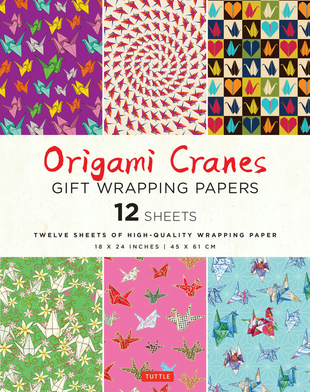 Cover image for Origami Cranes Gift Wrapping Papers - 12 sheets, isbn: 9780804854795