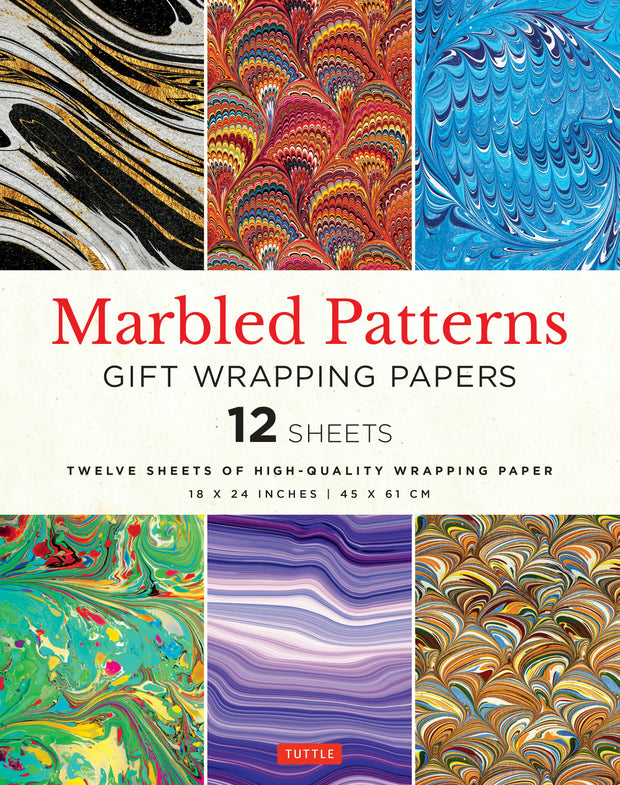 Cover image for Marbled Patterns Gift Wrapping Papers - 12 sheets, isbn: 9780804854801