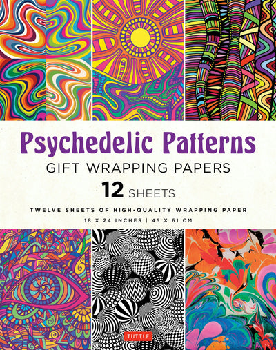 Cover image for Psychedelic Patterns Gift Wrapping Papers - 12 sheets, isbn: 9780804854818