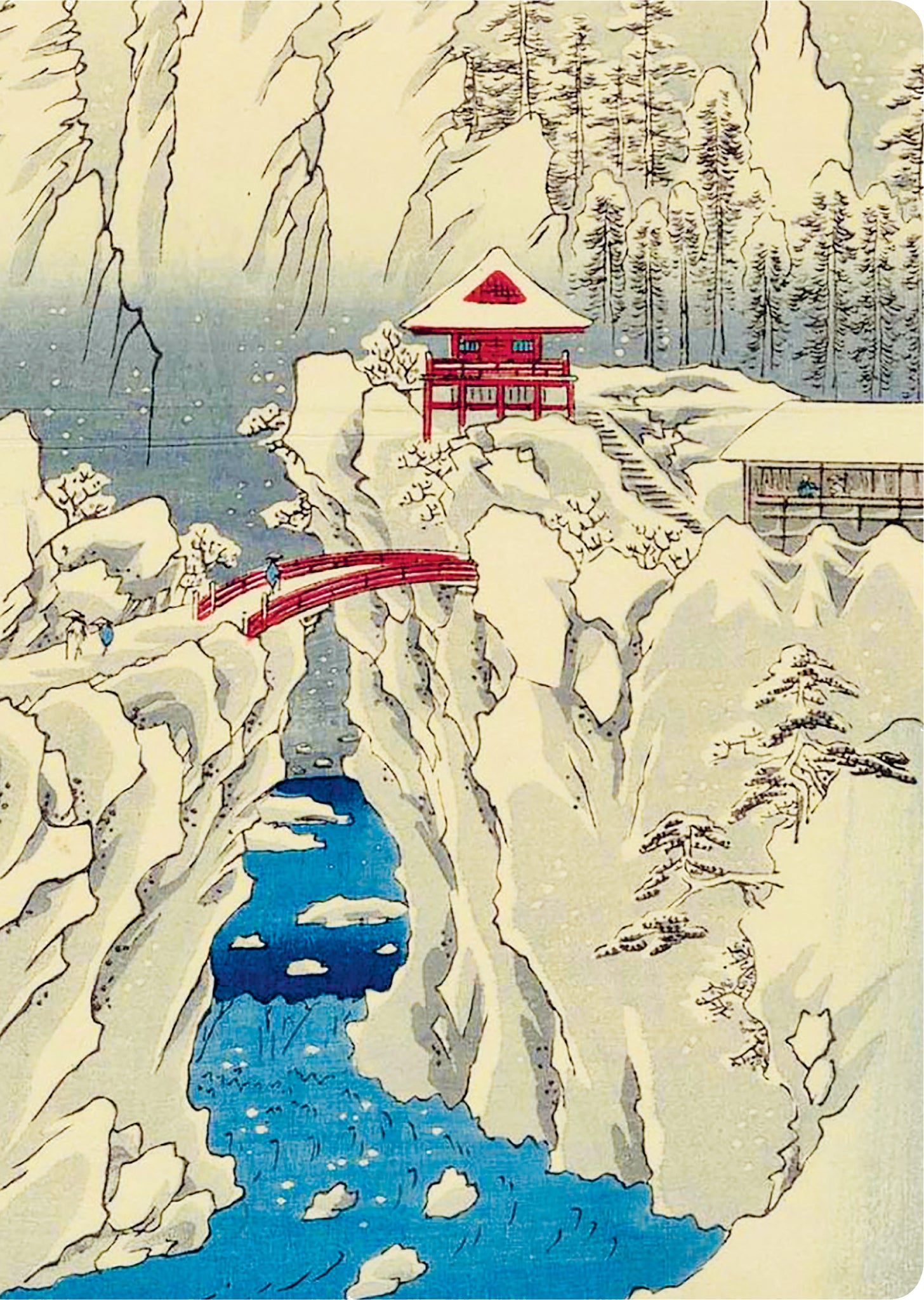 Cover image for Hiroshige Snow on Mt Haruna Dotted Hardcover Journal ISBN 9780804855709
