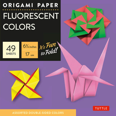 Cover image for Origami Paper - Fluorescent Colors - 6 3/4" - 48 Sheets, isbn: 9780804855891