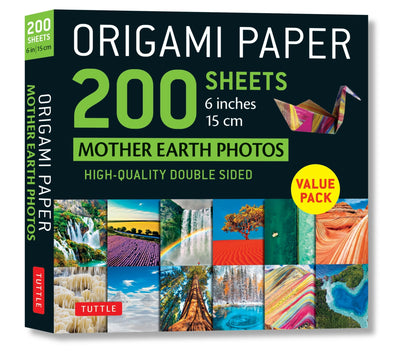 Cover image for Origami Paper 200 sheets Mother Earth Photos 6" (15 cm), isbn: 9780804856508