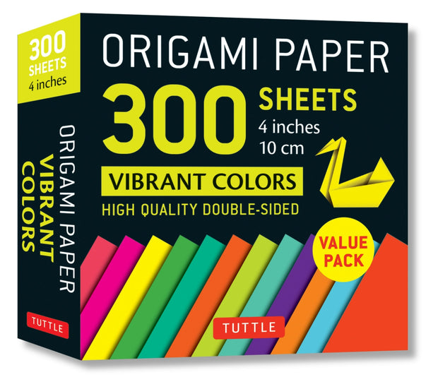 Cover image for Origami Paper 300 sheets Vibrant Colors 4" (10 cm), isbn: 9780804856867