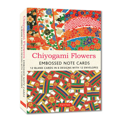 Cover image for Chiyogami Flowers Embossed Note Cards - 12 Cards, isbn: 9780804856966